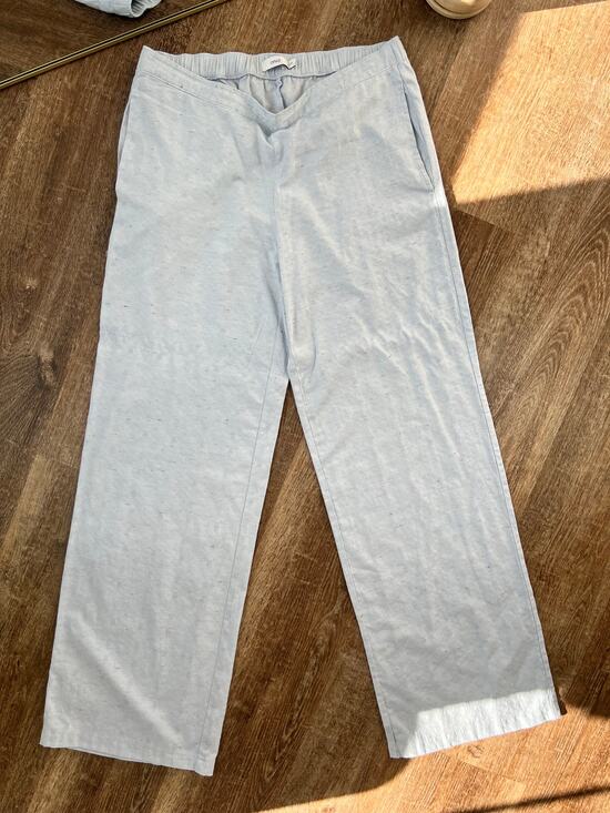 Onia Pants - Onia Mila Sailing Blue Light Blue Checkered Beachy Pants